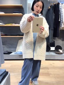 WALANCE(ワランス)のクロッシェカーディガン150cm仲丸が着てみました☺