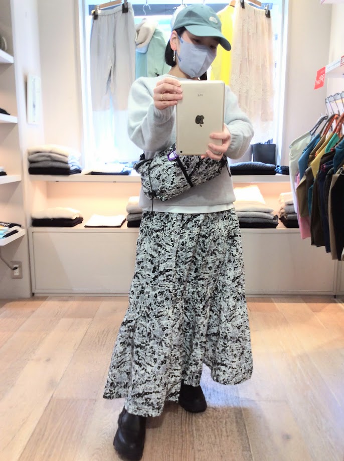 期間限定30％OFF中のTHE NORTH FACE PURPLE LABELのティアードスカートを穿いてみました♪