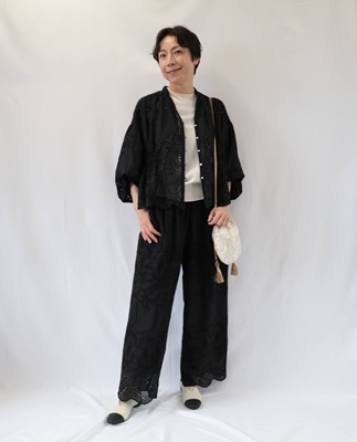 大きいさんにもオススメ！ne Quittez pas（ヌキテパ）カットワークレースパンツ