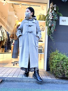 小柄さんの参考に、過去の丸ちゃんのTICCA（ティッカ）のコート着画をご紹介します。